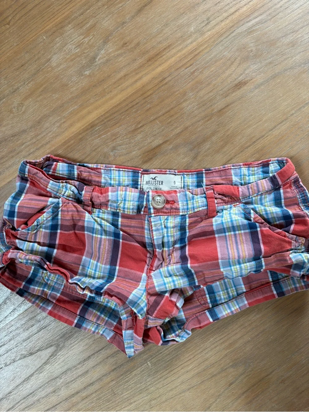 Y2K Hollister Red Plaid Women's Shorts